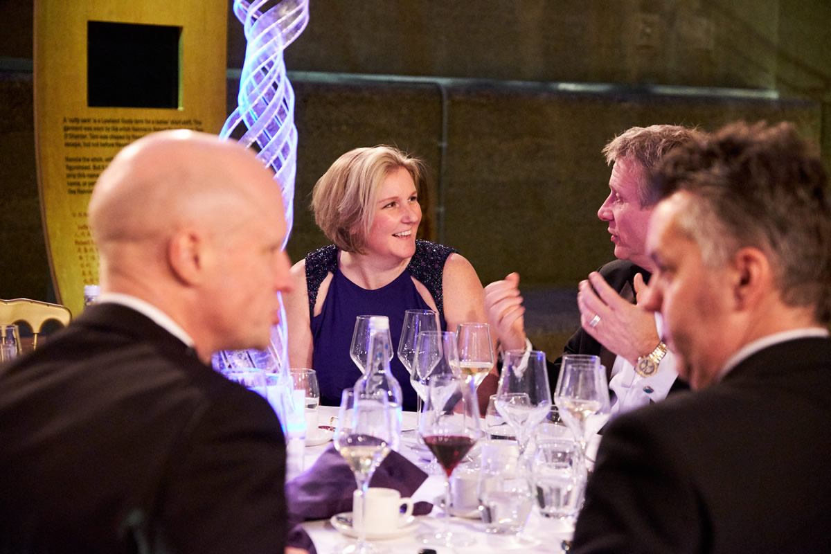 guests enjoying themselves during the meal at a Cutty Sark event