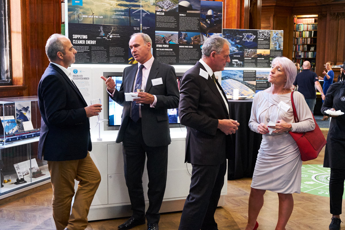 guests discussing new technology in the building industry