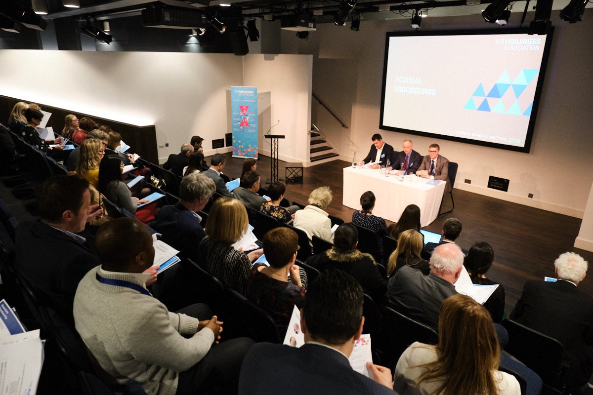 the Publishers association AGM 2019 gets under way