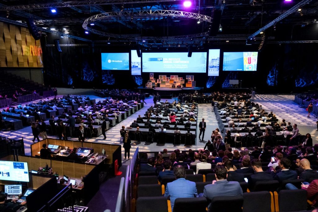A huge hall at ExCeL London during a conference